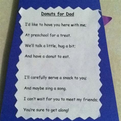 If You Give A Dad A Donut Poem Printable